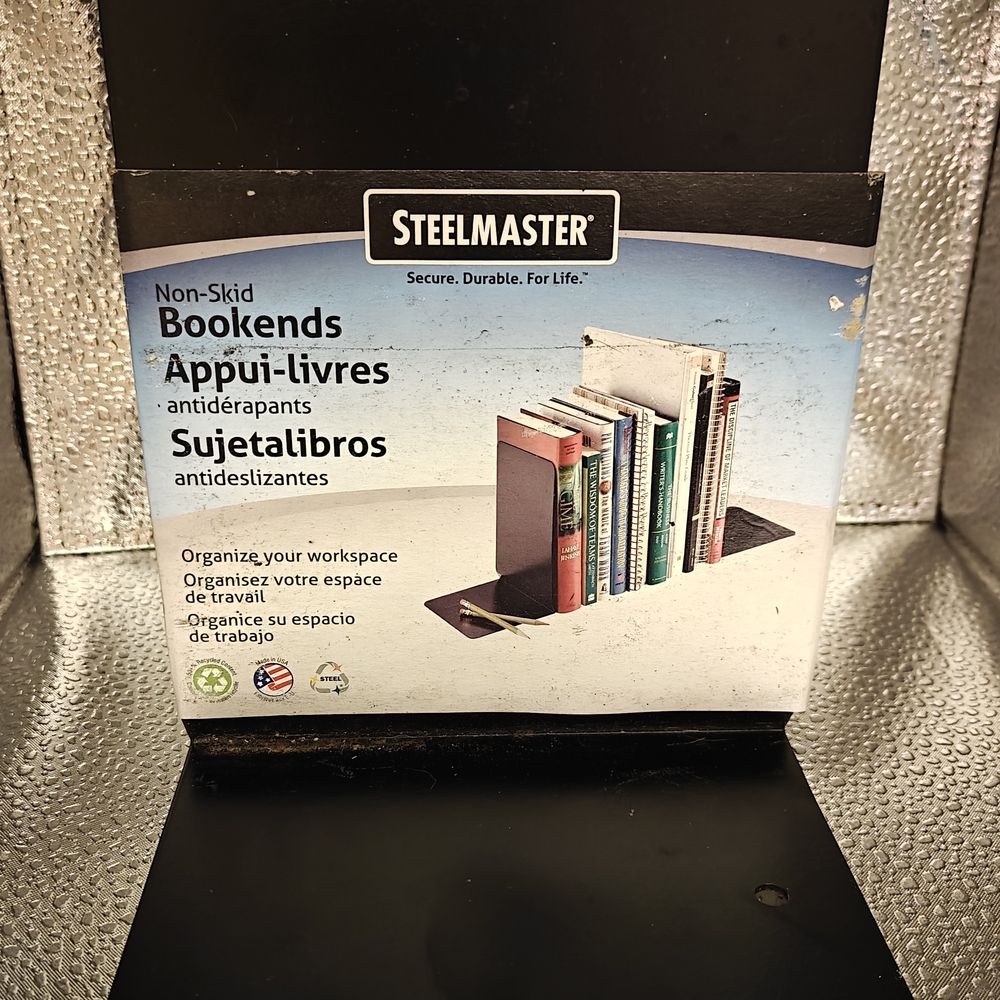 Black Non-Skid Bookends - Pair
